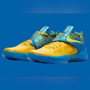 NEW Nike Zoom KD 4 Shoes Photo Blue Lemon Twist FZ5916-400 Men's Size 11 NO BOX